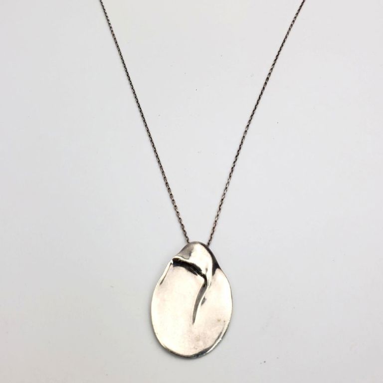 Tiffany & Co. sterling silver Madonna medallion pendant necklace
