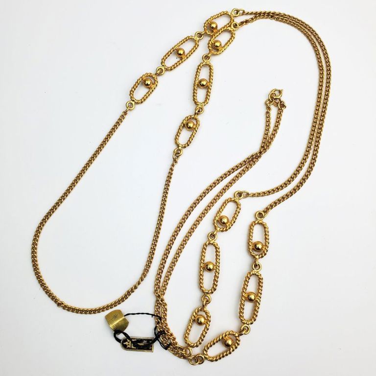 Trifari long chain necklaces
