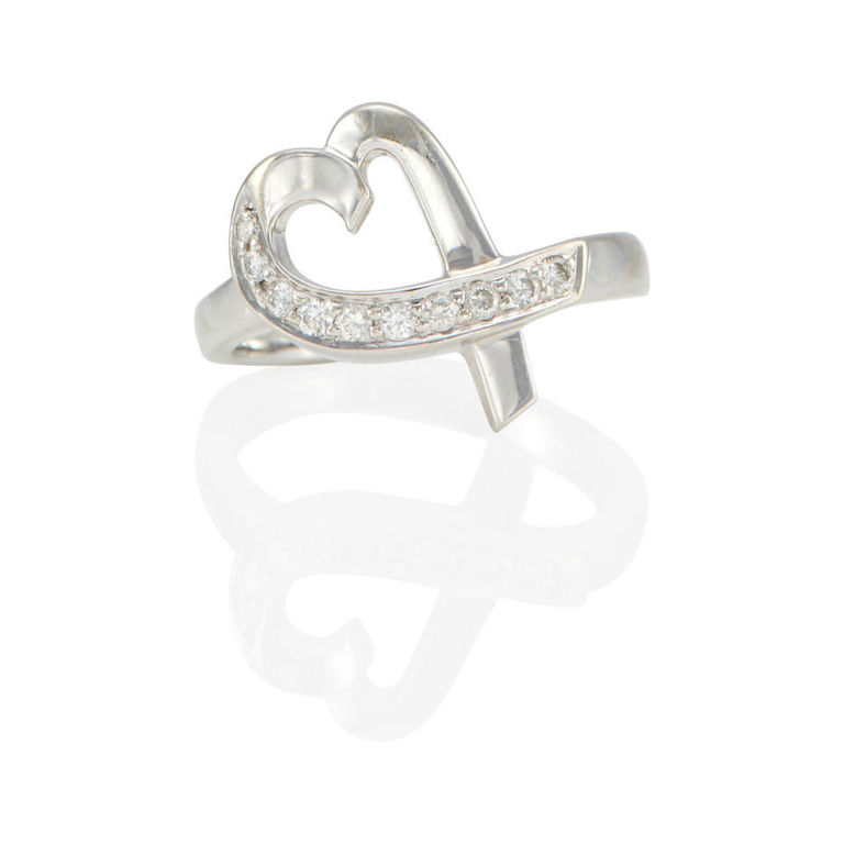 18k gold and diamond 'Loving Heart'