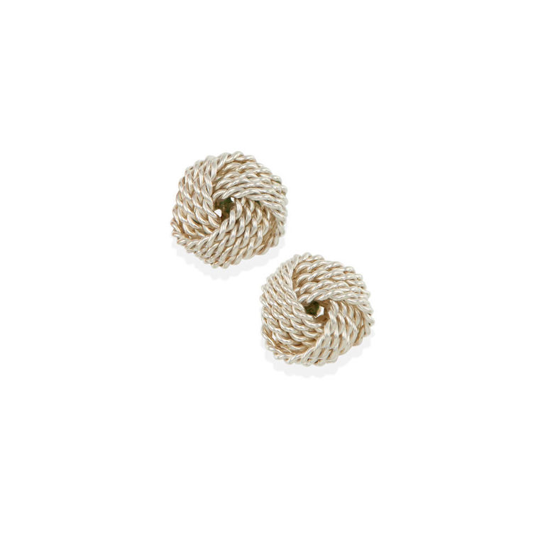 Tiffany & Co.: silver 'Twist Knot' stud earrings