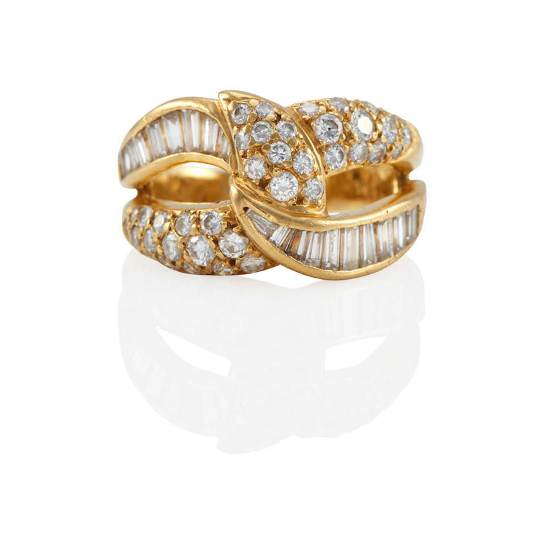 18k gold and diamond ring