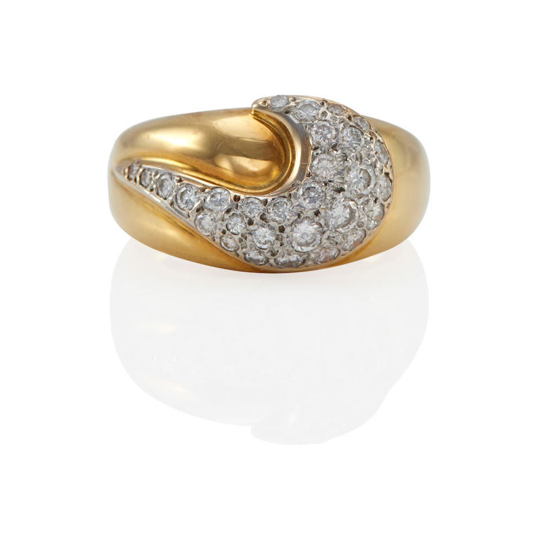 18k gold and diamond ring