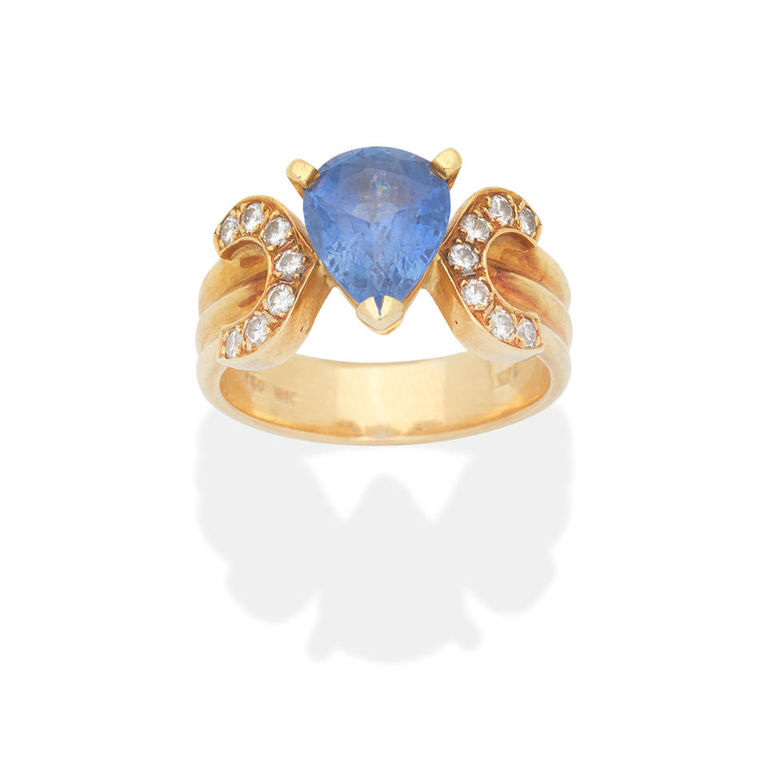 Sapphire and diamond ring