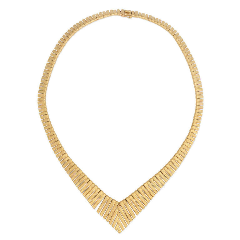 Textured collar necklace