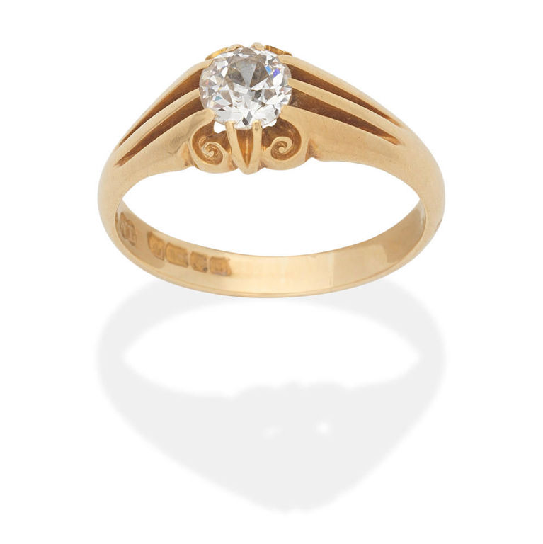 Diamond single-stone ring