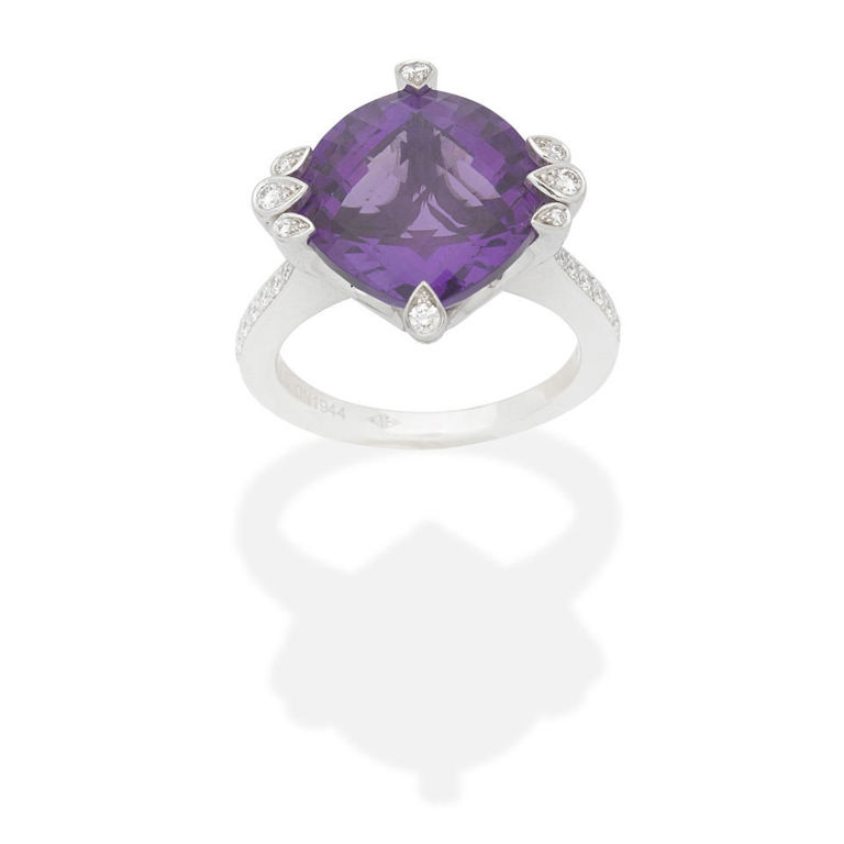 Cartier: Amethyst and diamond 'Mysterious India' ring