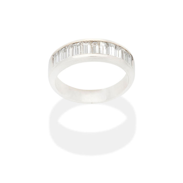 Diamond half eternity ring