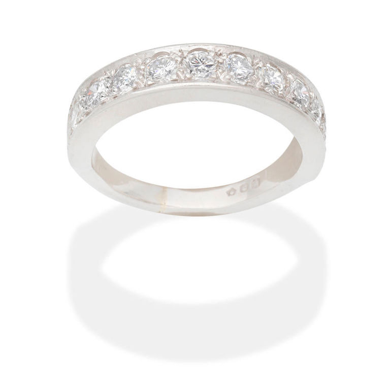 Diamond half hoop ring