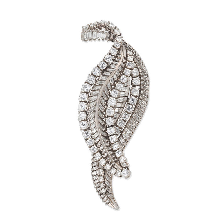 Diamond spray brooch,