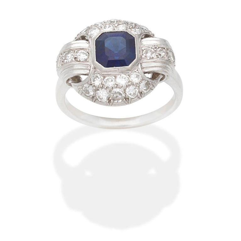 Sapphire and diamond ring