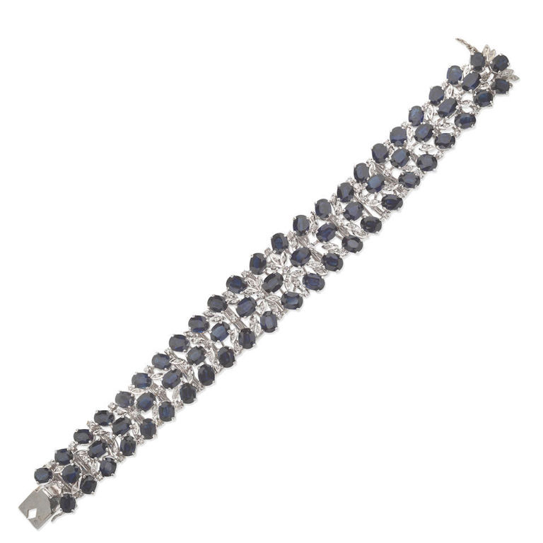 Sapphire and diamond bracelet