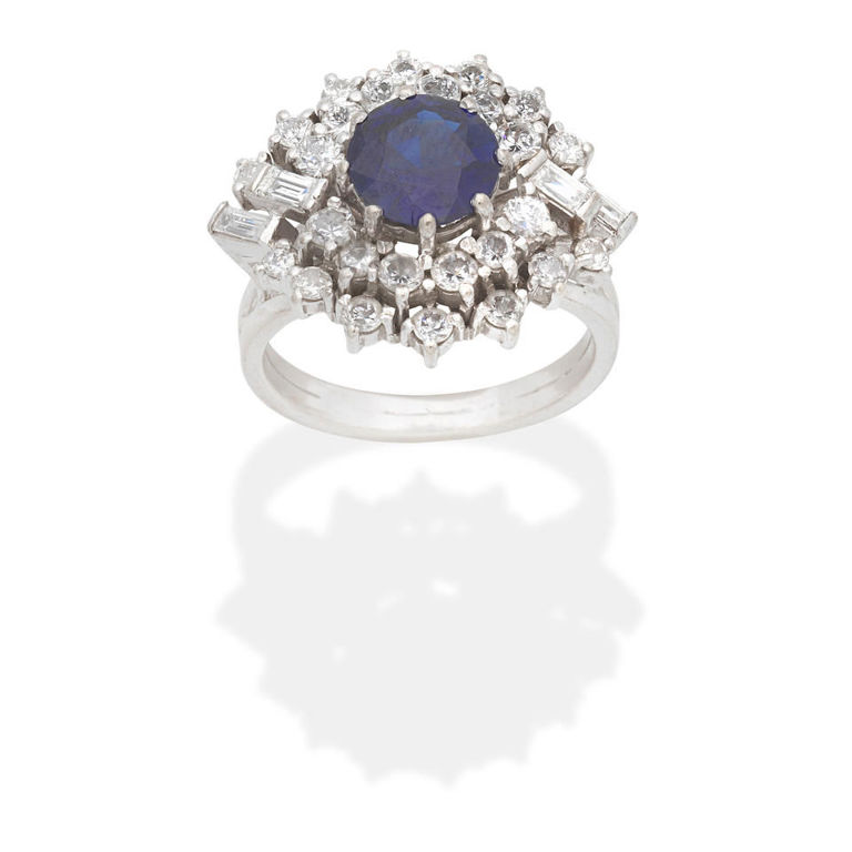 Sapphire and diamond ring