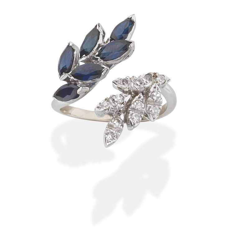 Sapphire and diamond ring