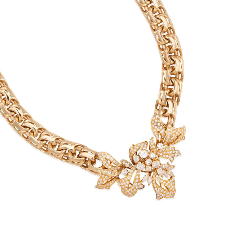 14k gold and diamond necklace