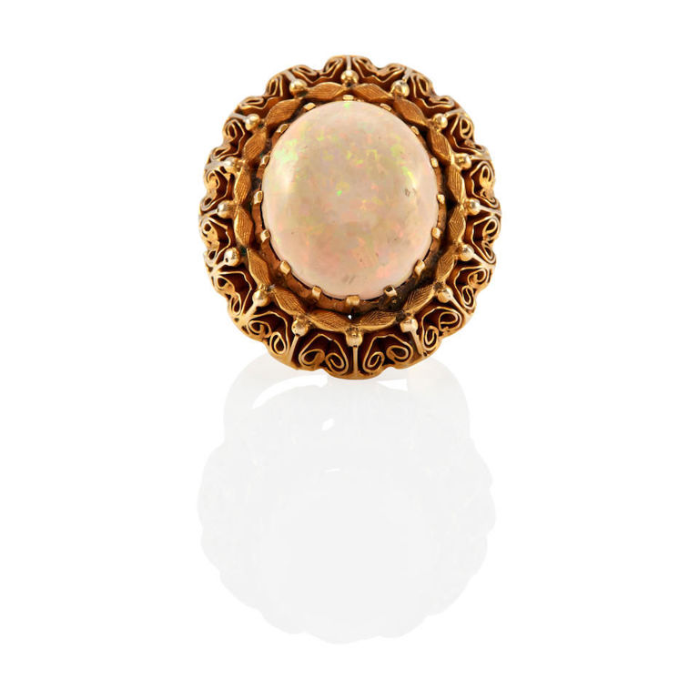 14k gold and opal ring