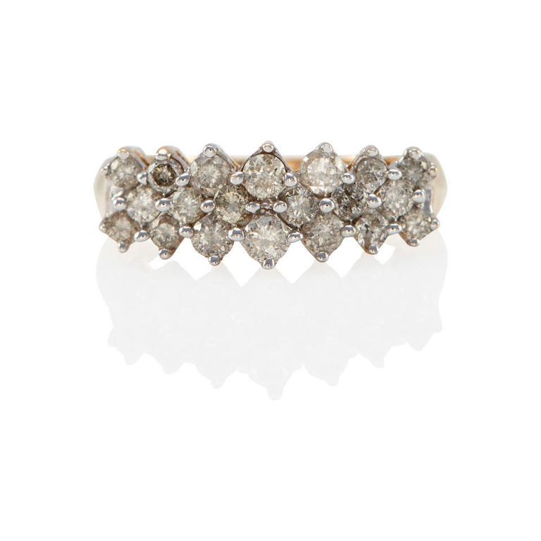 14k bi-color gold and diamond ring