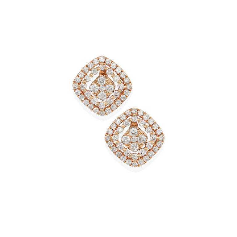 Vivid: 18k gold and diamond removable jacket stud earrings