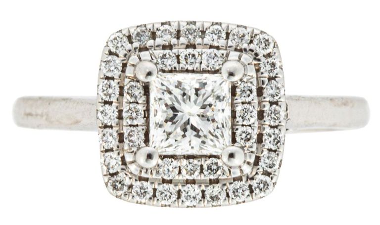 14k white gold diamond ring