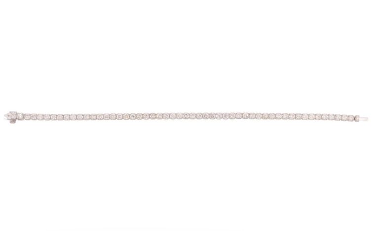 14k white gold diamond tennis bracelet