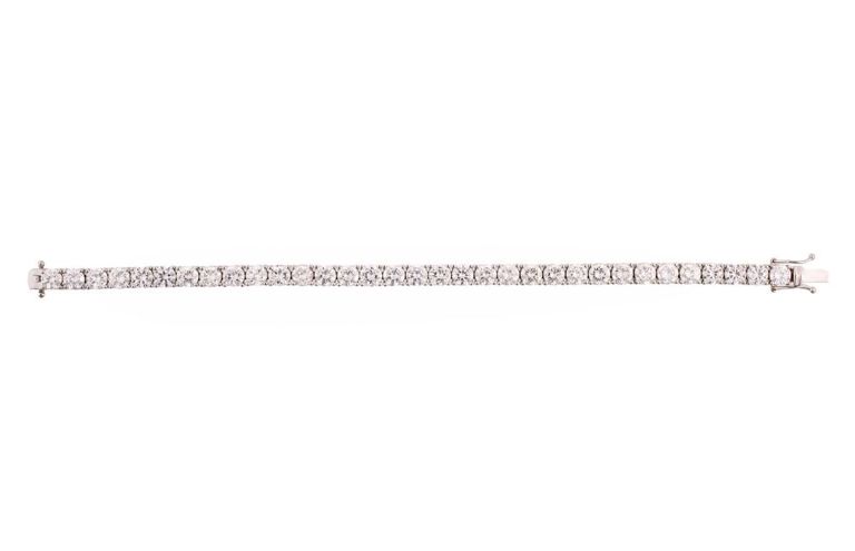 14k white gold diamond tennis bracelet