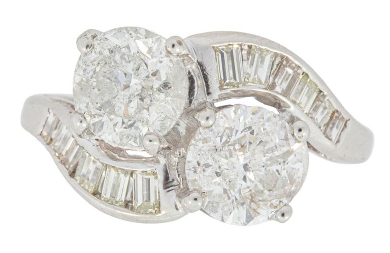 900 platinum diamond ring