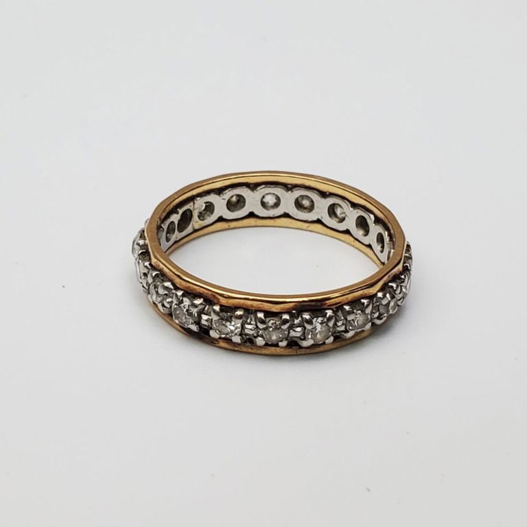 14k gold diamond eternity band ring