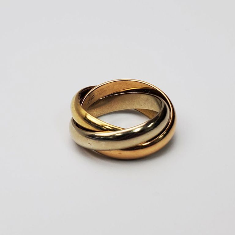 Cartier 18k gold tri-color Trinity ring