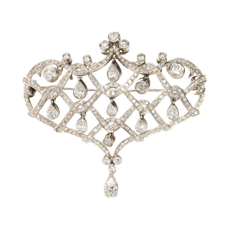18k gold diamond brooch