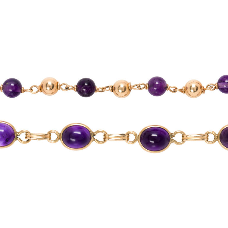 14k gold bracelets with amethyst