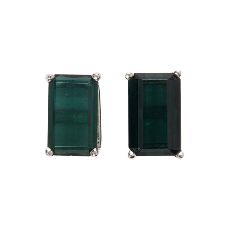 14k white gold tourmaline earrings