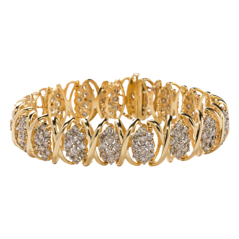 14k gold diamond bracelet