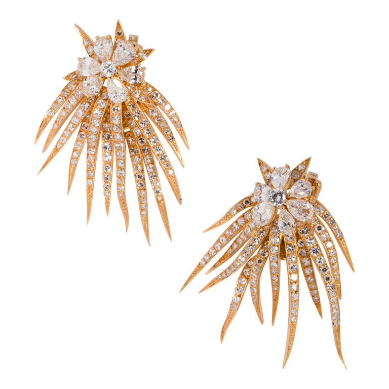Sterle Paris 18k gold diamond ear clips