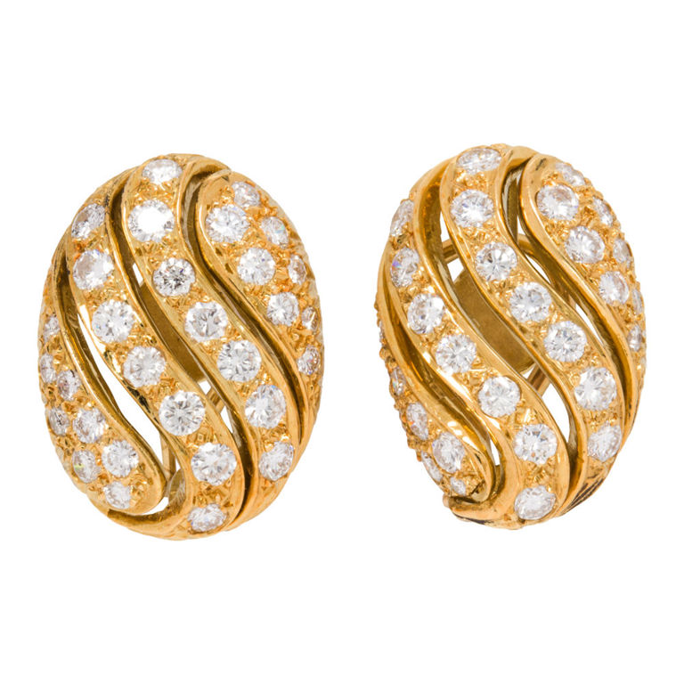 14k gold diamond earrings