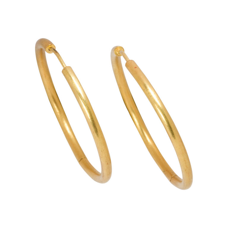 18k gold hoop earrings