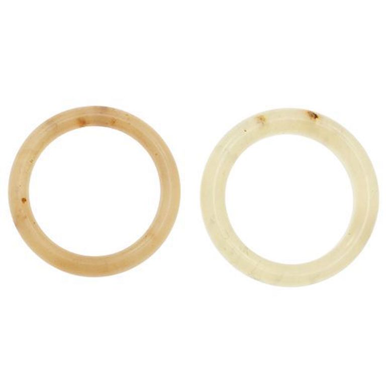 Pair of bowenite bangle bracelets