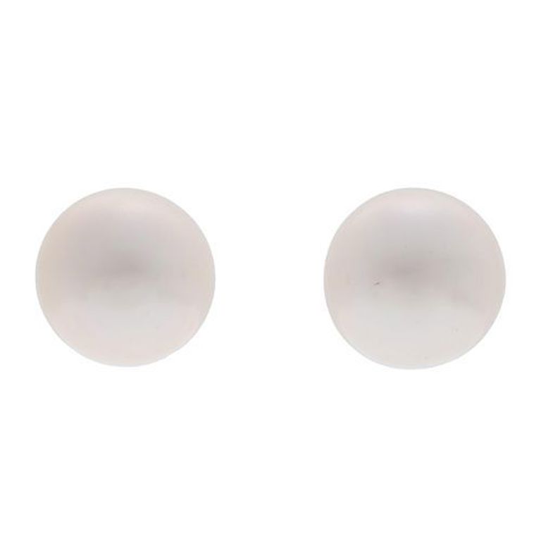 18k yellow gold post-style earrings with cultured pearls