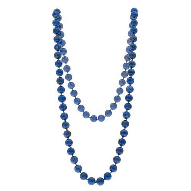 Lapis lazuli bead necklace