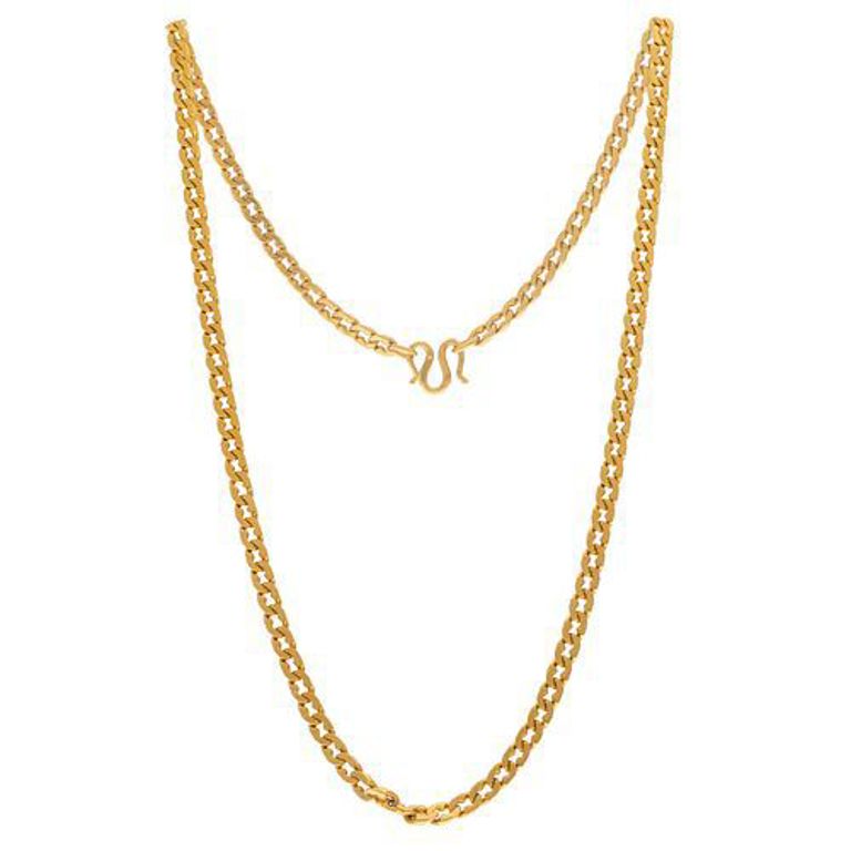 24k yellow gold neck chain
