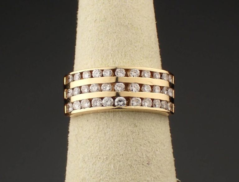 Diamond and 14k yellow gold band