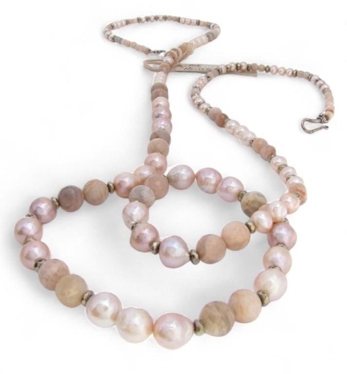 Sterling silver mixed stone necklace