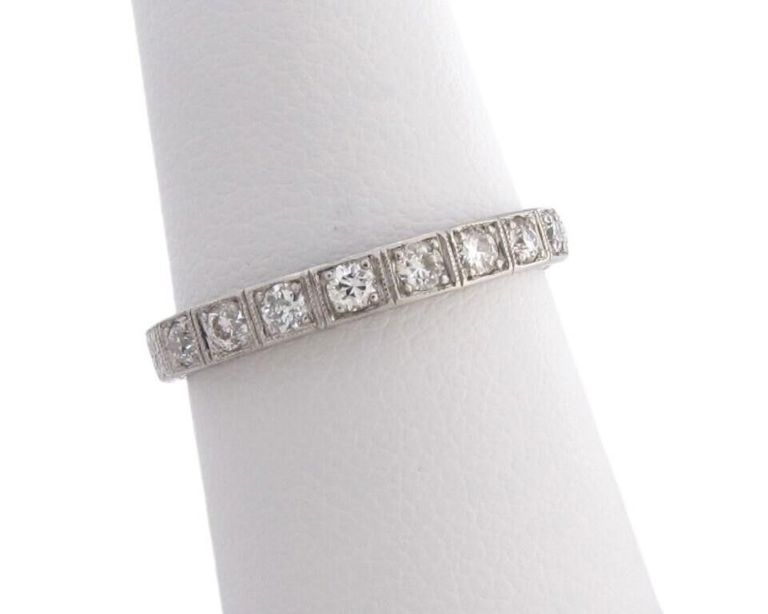Vintage platinum diamond ring