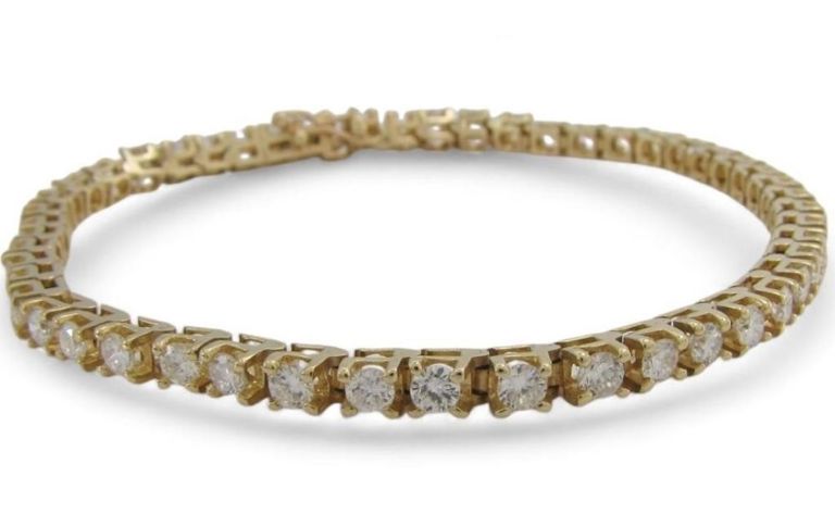 14k gold diamond tennis bracelet