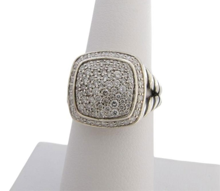 David Yurman sterling silver diamond Albion ring