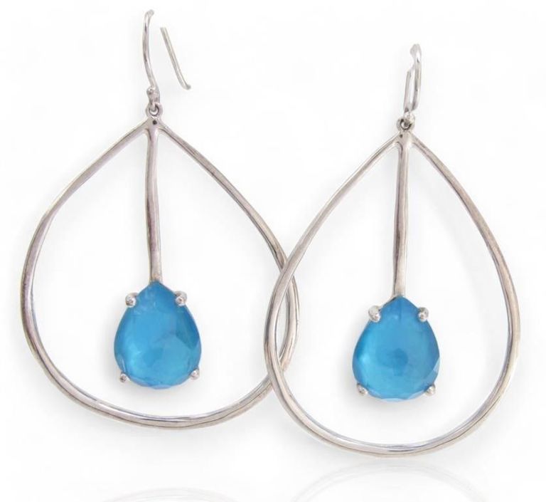 Ippolita sterling silver topaz and mother-of-pearl drop earrings