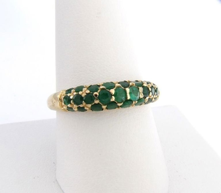 14k gold gentleman's ring with green stones