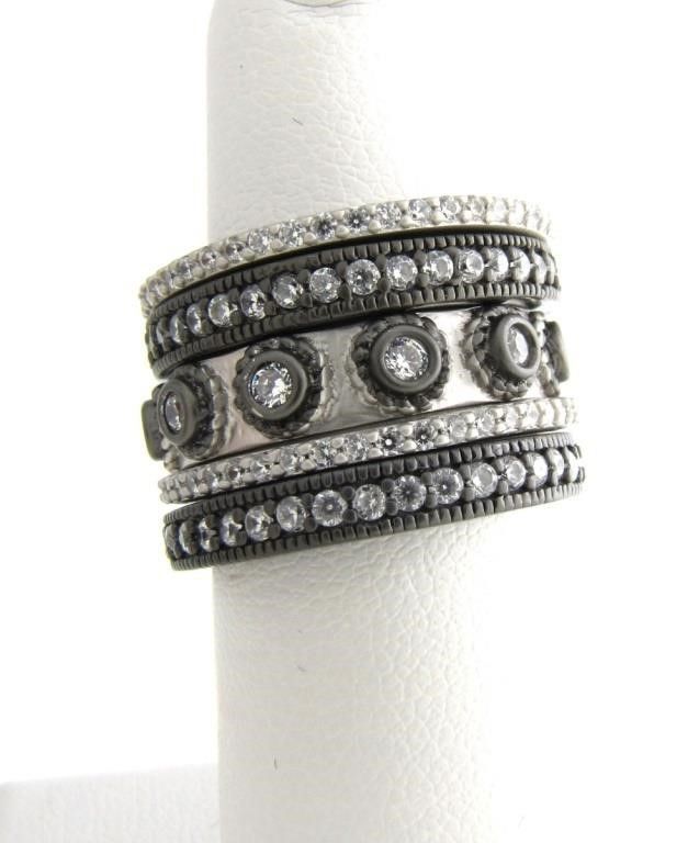 Five sterling silver stack bands
