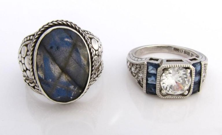 Two sterling silver gent's rings