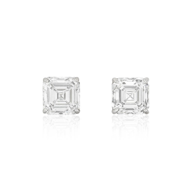 Platinum diamond earrings