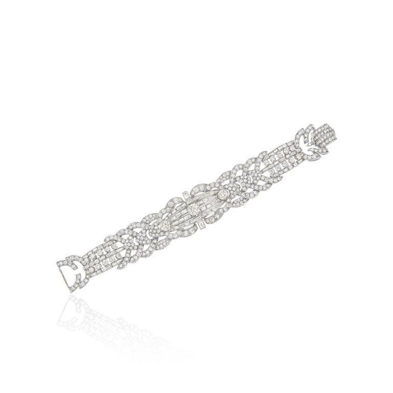 Platinum diamond bracelet