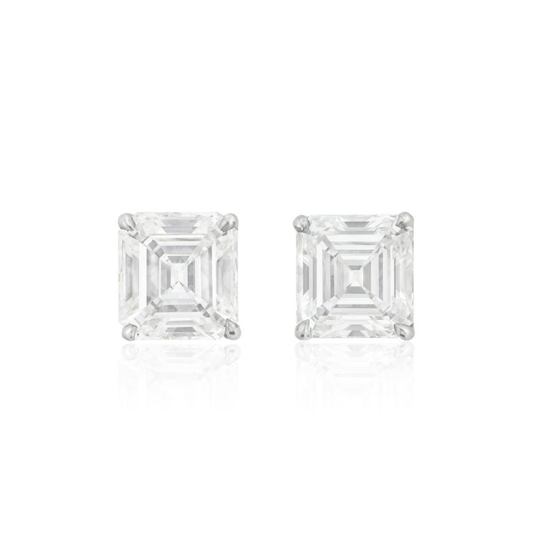 Platinum diamond earrings